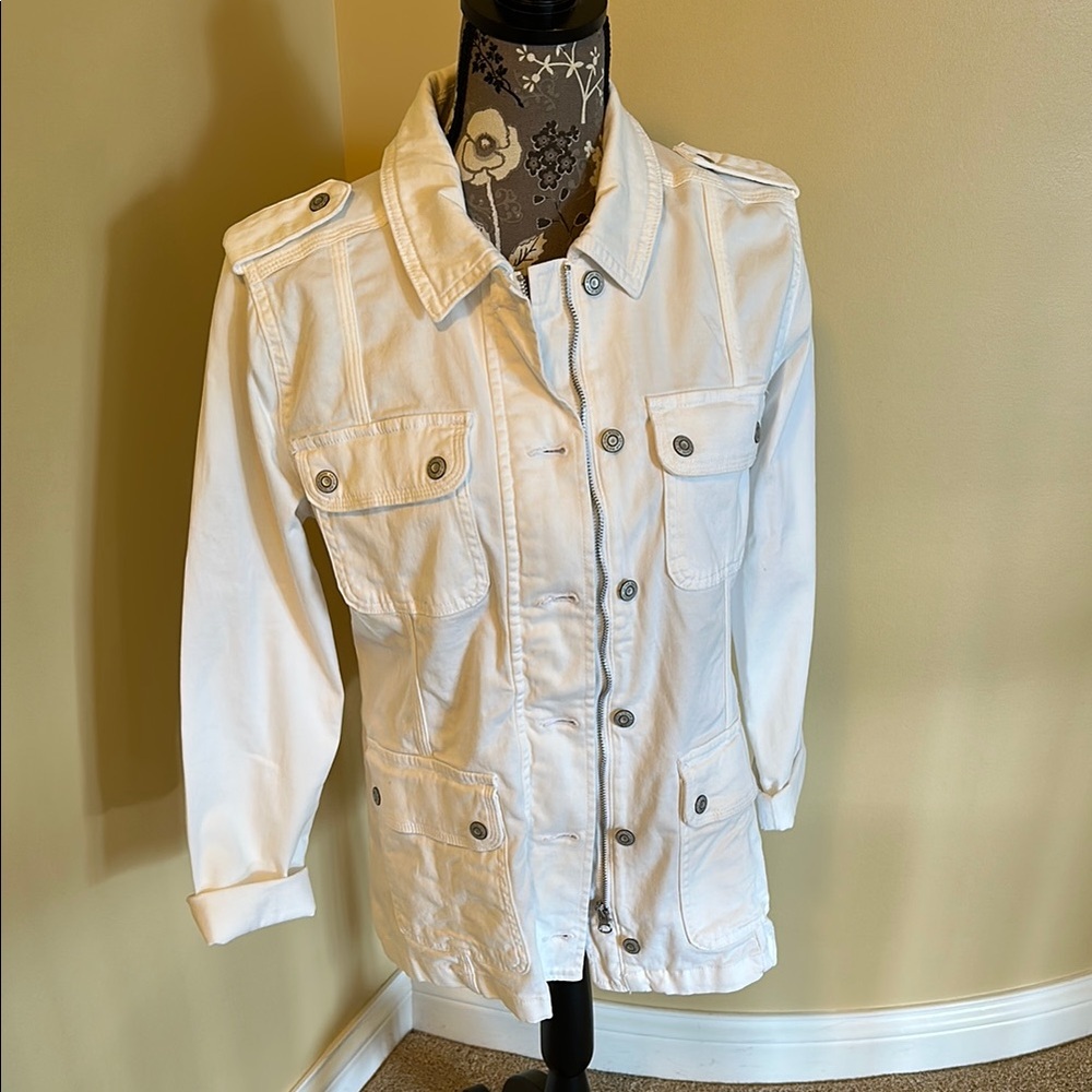 NWT Kensie White Utility Jacket